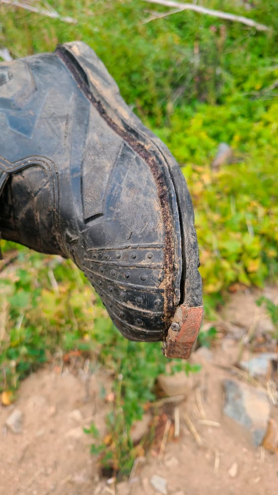 falling apart motorcycle boot