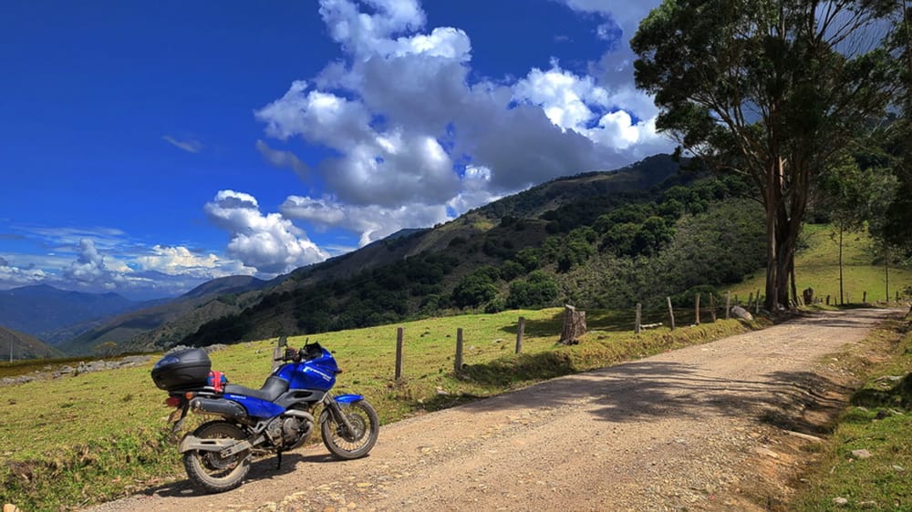  motorcycle on a dirt road 