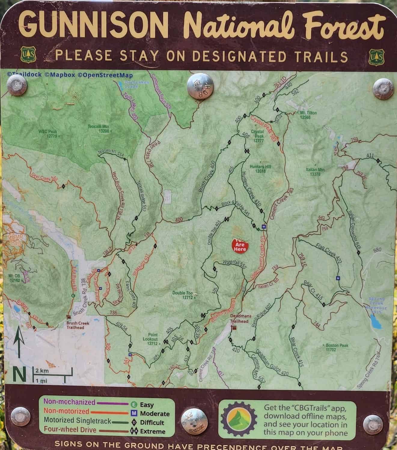 a trail map 