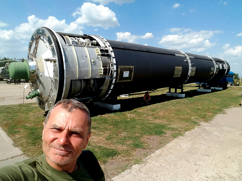 black rocket laying on the ground