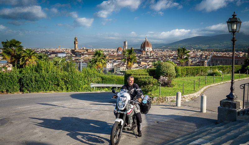 View of Florence from a nearby hill