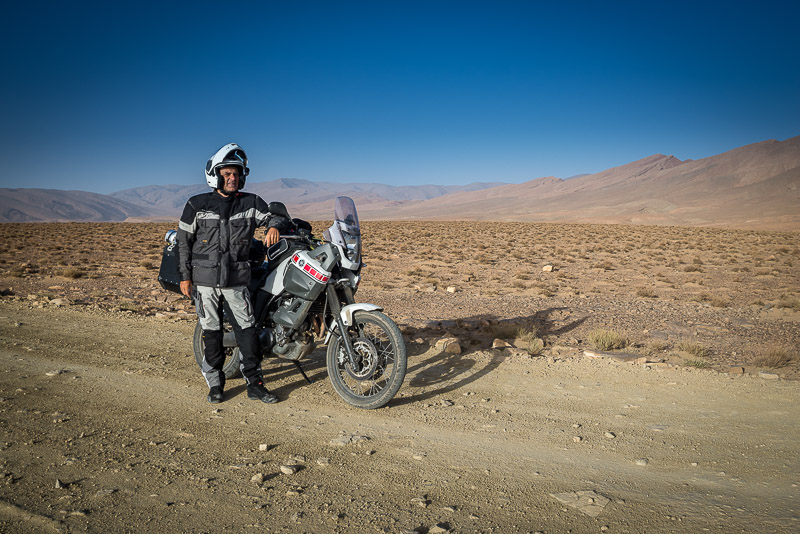 Riding over baren mountains