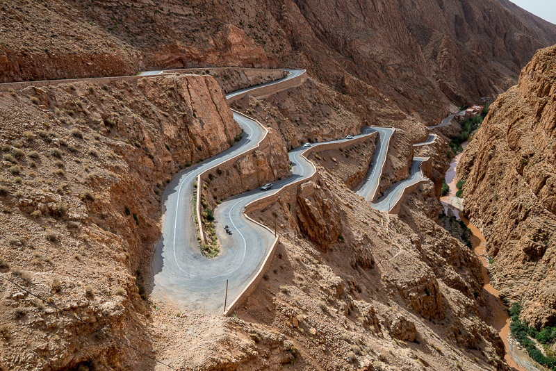 Riding up switchbacks