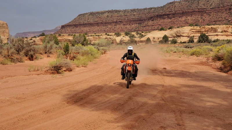 rider in a sand wash