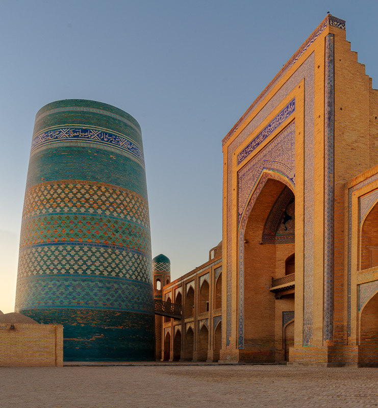 a mosque in late afternoon sun